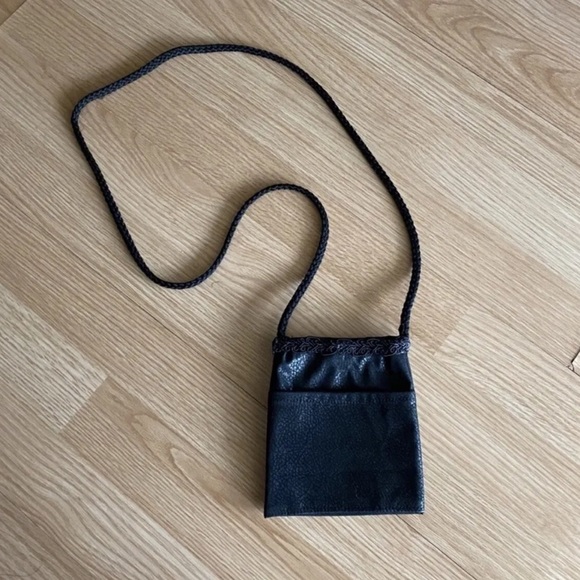 Unbranded Black Faux Leather Small Case Crossbody Bag - Picture 1 of 5